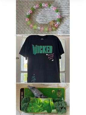 Wicked themed bundle- shirt, spa headband, and bracelet